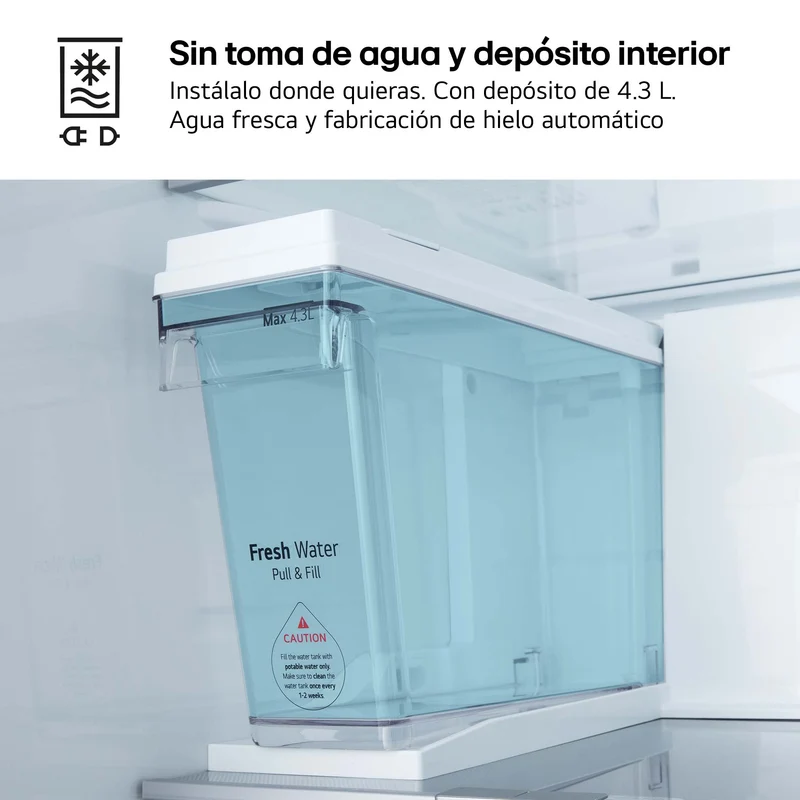 Frigorífico americano - LG InstaView Door-In-Door™ GSXE81PYBD, No Frost, 179 cm, 628 l, DoorCooling+™, Inoxidable antihuellas