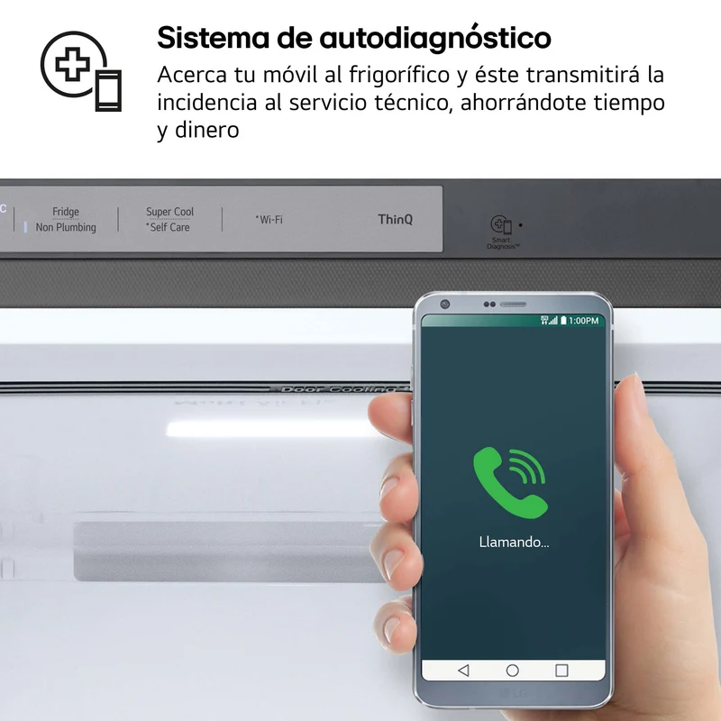 Frigorífico americano - LG InstaView Door-In-Door™ GSXE81PYBD, No Frost, 179 cm, 628 l, DoorCooling+™, Inoxidable antihuellas
