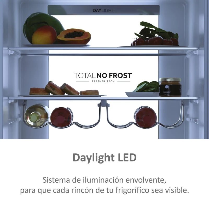 OFERTA FRIGORIFICO COMBI HAIER 3D NOFROST CRISTAL NEGRO 200,6 m x 70 cm HTW7720DNGB