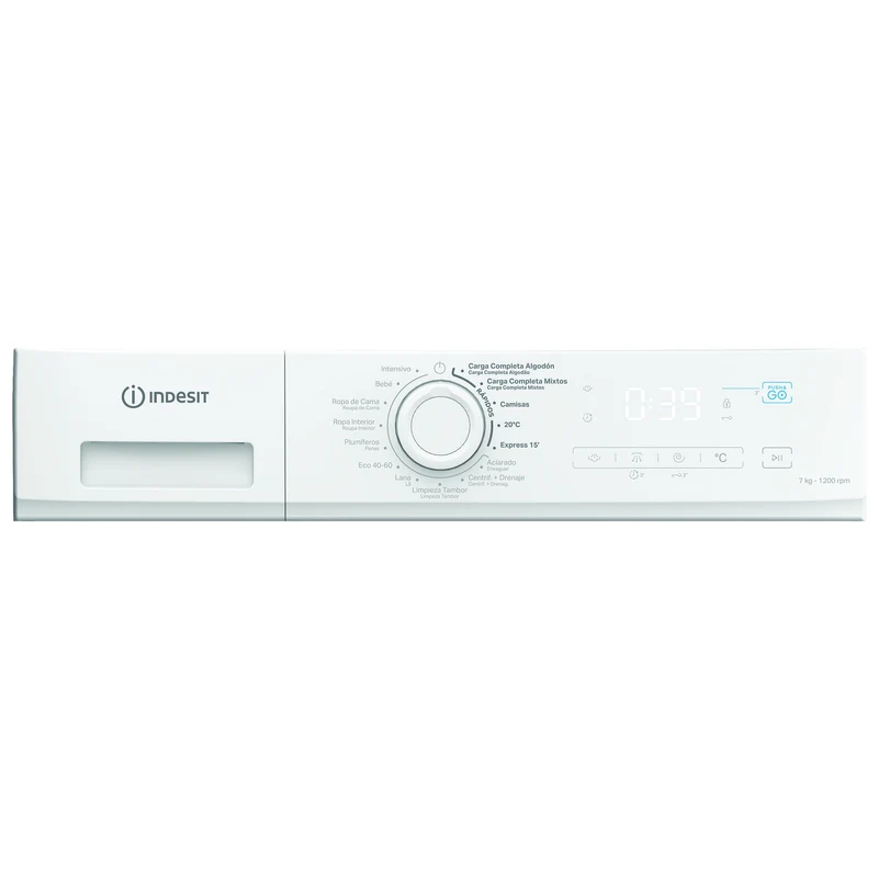 Lavadora INDESIT IMA752MYTIMESPT 7 kg de capacidad 1200 Rpm Clase B Display digital