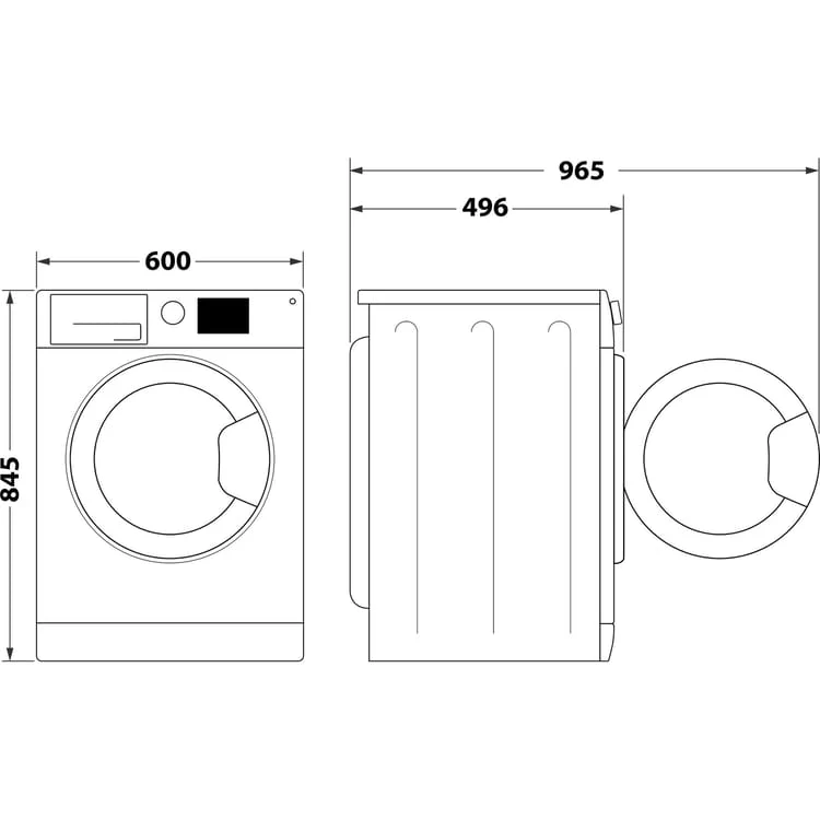 Lavadora INDESIT IMA752MYTIMESPT 7 kg de capacidad 1200 Rpm Clase B Display digital