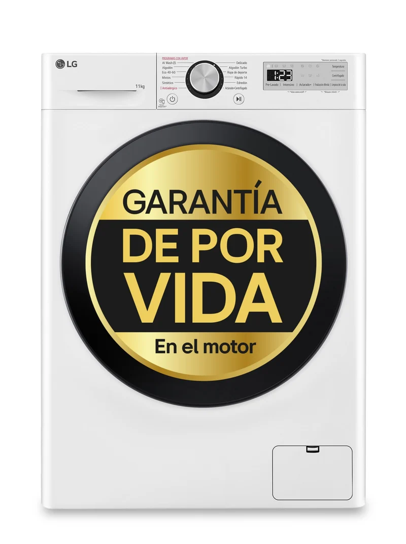 LAVADORA LG F4WR5011A6F 11KG 1400RPM Vapor,AI Direct Drive, Un 10% más eficiente que A, Serie 500