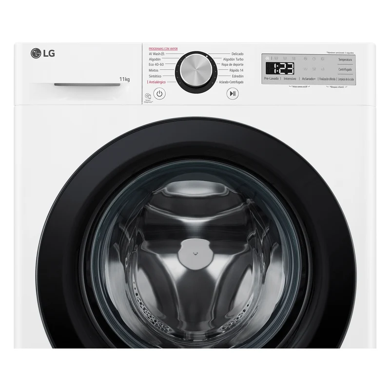 LAVADORA LG F4WR5011A6F 11KG 1400RPM Vapor,AI Direct Drive, Un 10% más eficiente que A, Serie 500