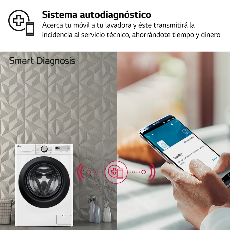 LAVADORA LG F4WR5011A6F 11KG 1400RPM Vapor,AI Direct Drive, Un 10% más eficiente que A, Serie 500