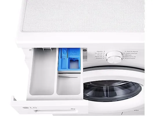 LAVADORA LG F4X1008NWH, 8kg, 1400rpm, A TAPA EXTRAIBLE