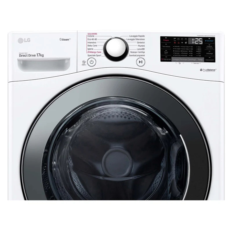 Lavadora LG F1P1CY2W , 17kg, 1200rpm, E,TURBOWASH STEAM Serie XXL