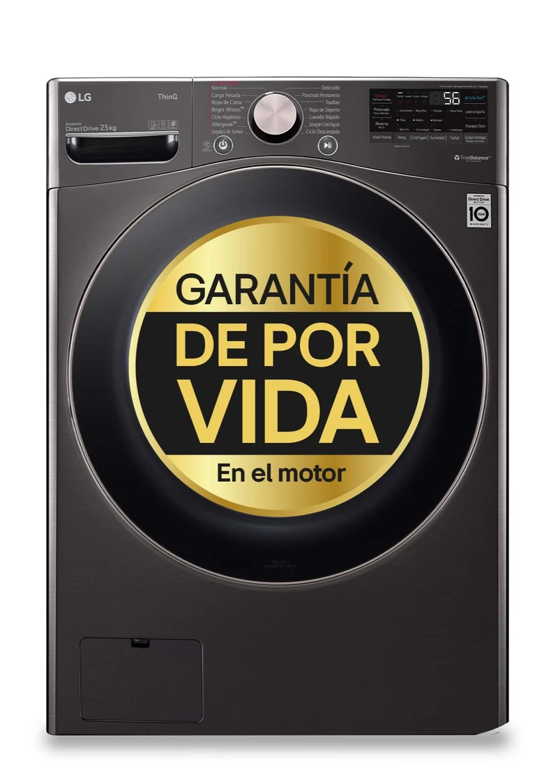 LAVADORA LG F0P3CYV2E 20KG 1000RPM INOX GRAFITO AIDD TW TurboWash 360º Serie XXL CLASE B