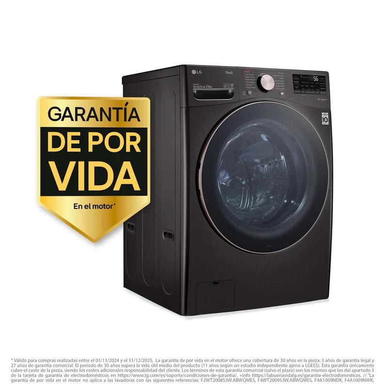 LAVADORA LG F0P3CYV2E 20KG 1000RPM INOX GRAFITO AIDD TW TurboWash 360º Serie XXL CLASE B