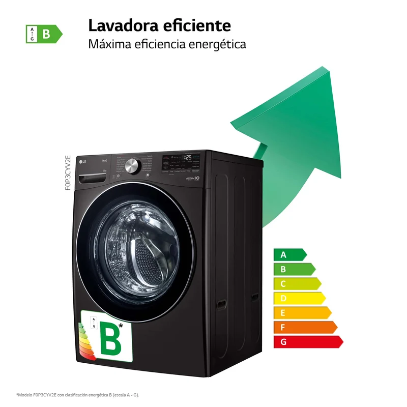 LAVADORA LG F0P3CYV2E 20KG 1000RPM INOX GRAFITO AIDD TW TurboWash 360º Serie XXL CLASE B