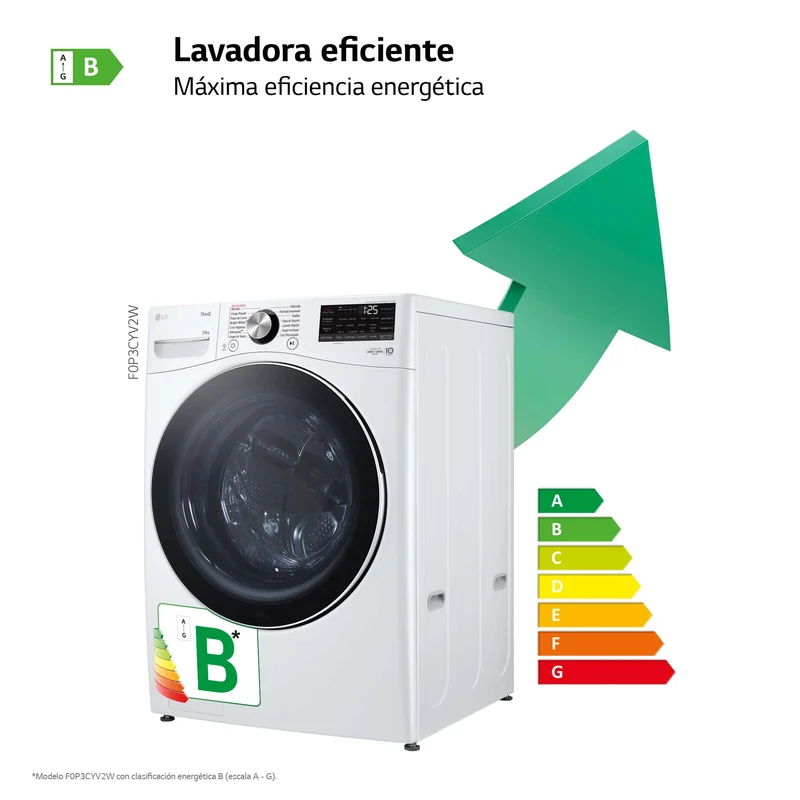 LAVADORA LG F0P3CYV2W 20KG 1000RPM TurboWash 360º Serie XXL CLASE B