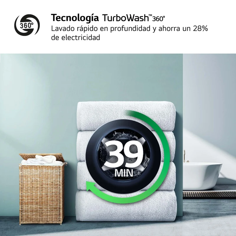 LAVADORA LG F0P3CYV2W 20KG 1000RPM TurboWash 360º Serie XXL CLASE B