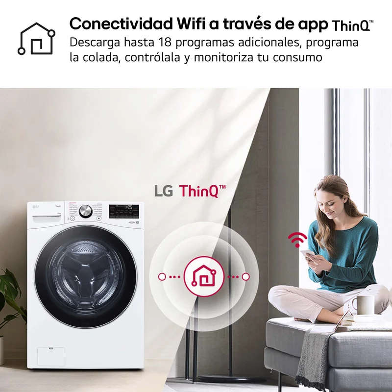 LAVADORA LG F0P3CYV2W 20KG 1000RPM TurboWash 360º Serie XXL CLASE B