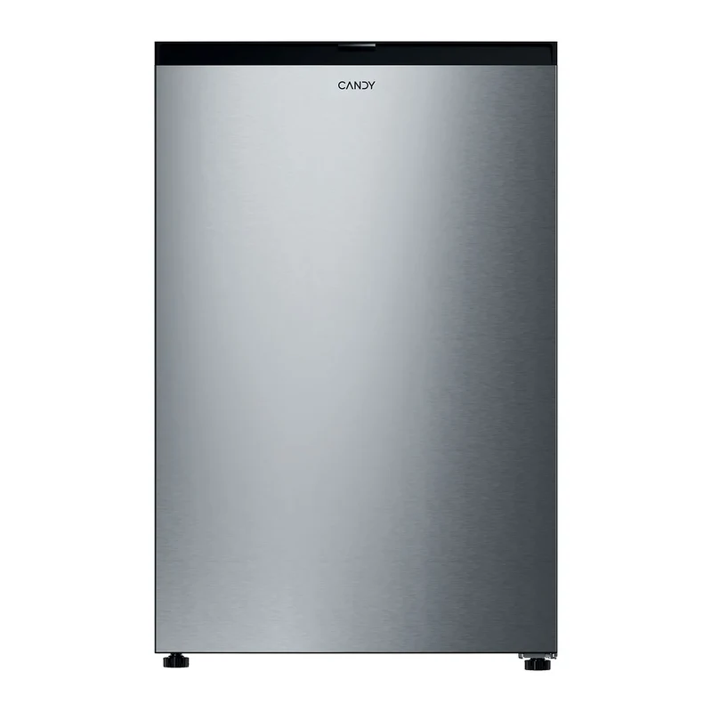 Frigorifico 1 puerta con congelador Nevera pequeña Candy CNOQ2S58EX City Fresco 300, Static Low frost, 85 cm, 129 l, Con congelador, Puerta reversible, Inox