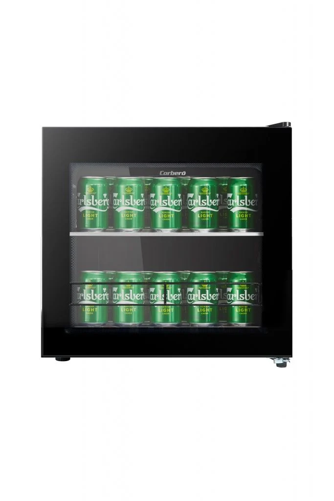 Frigorífico 1 puerta Corbero CFMMB430BLGL, Negro, 49x47 cm, F