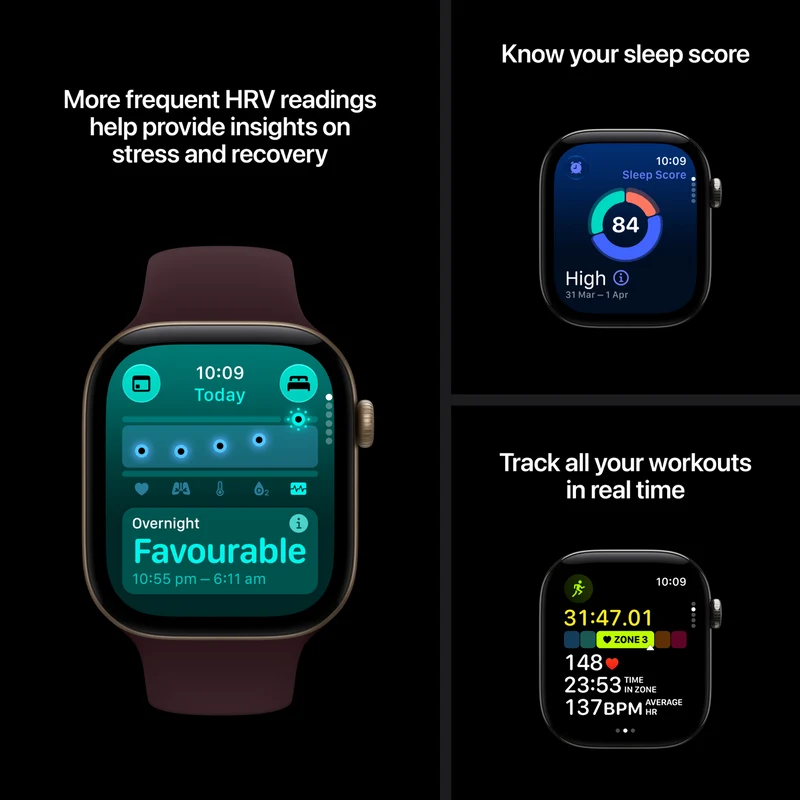 Apple Watch Series 12 GPS 42mm Black Aluminium Case Black Sport Band S/M