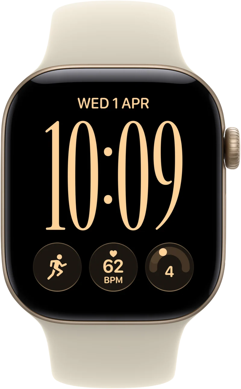 Apple Watch Series 12 GPS 42mm Light Gold Aluminium Case Sand Sport Band S/M