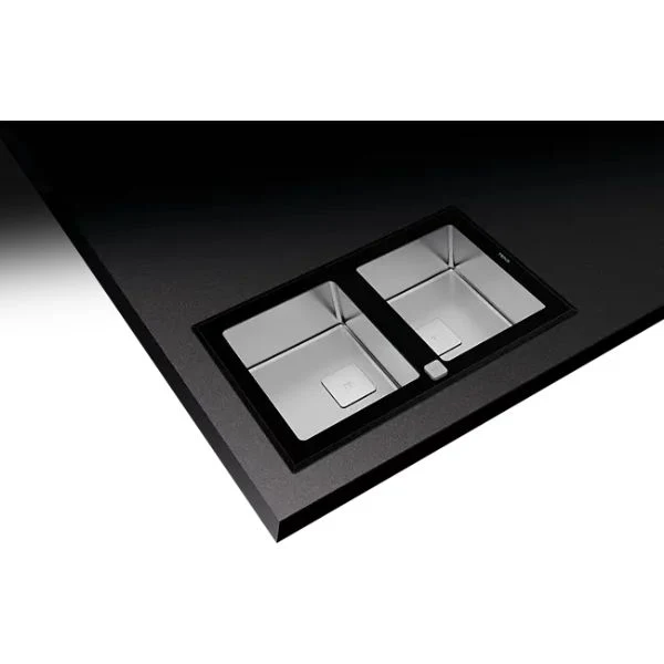Fregadero Teka PURELINE DIAMOND RS15 2C 86 – Vidrio Templado + Acero Inox 18/10 con SilentSmart
