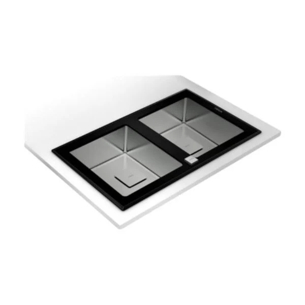 Fregadero Teka PURELINE DIAMOND RS15 2C 86 – Vidrio Templado + Acero Inox 18/10 con SilentSmart