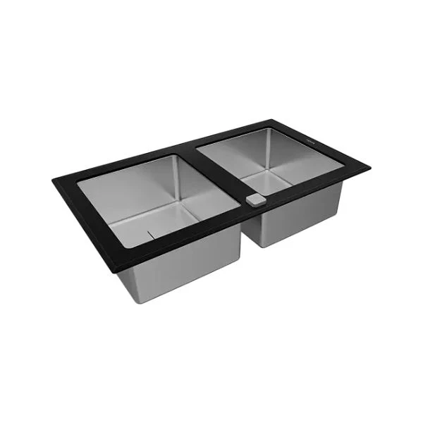 Fregadero Teka PURELINE DIAMOND RS15 2C 86 – Vidrio Templado + Acero Inox 18/10 con SilentSmart
