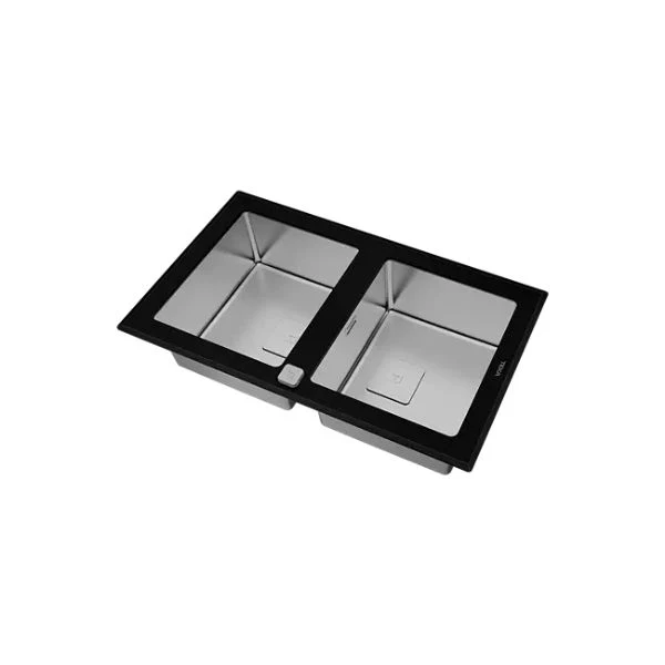 Fregadero Teka PURELINE DIAMOND RS15 2C 86 – Vidrio Templado + Acero Inox 18/10 con SilentSmart