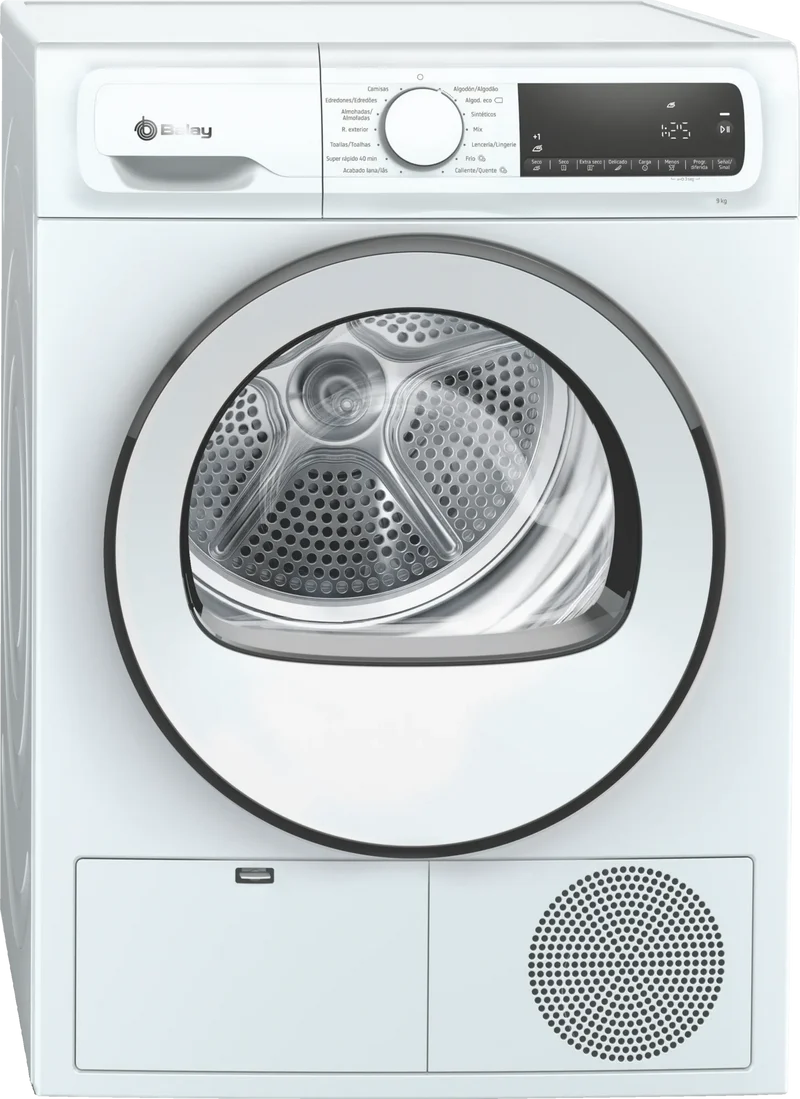 Secadora Balay 3SB090B, Blanco, 9 kg, Bomba de calor, A++
