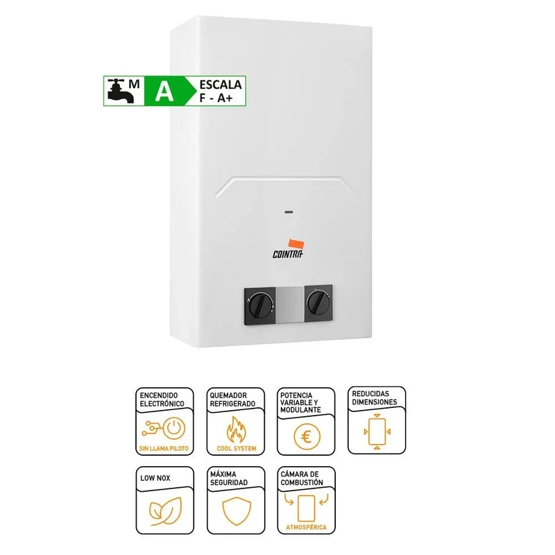 Calentador Cointra VGCC1MGKF, 11 L, Gas butano, ATMOSFERICO A