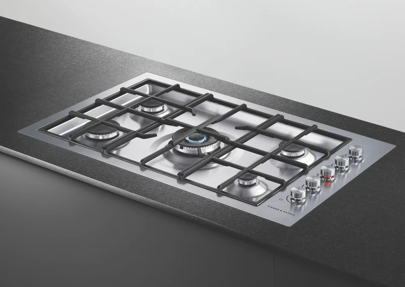 Fisher & Paykel 90cm Series 9 5 Burner Gas Cooktop, Flush Fit, Natural Gas