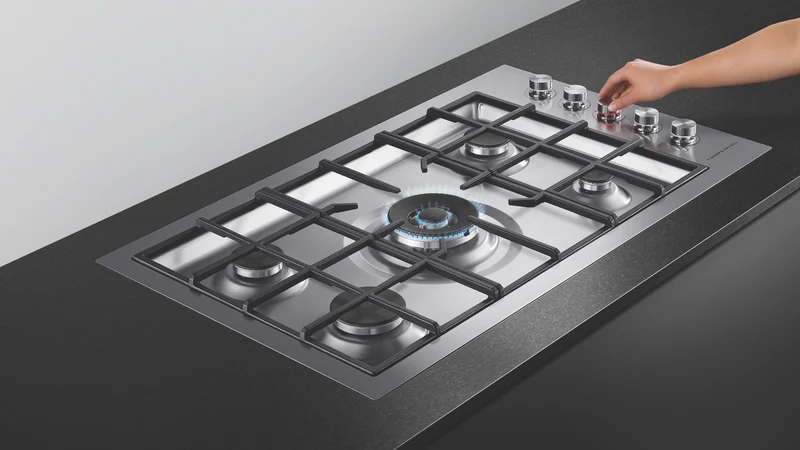 Fisher & Paykel 90cm Series 9 5 Burner Gas Cooktop, Flush Fit, Natural Gas