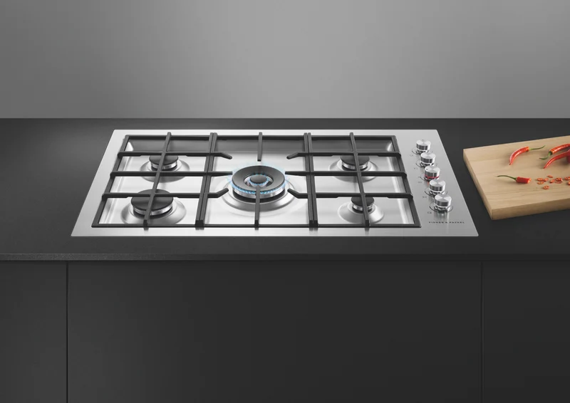 Fisher & Paykel 90cm Series 9 5 Burner Gas Cooktop, Flush Fit, Natural Gas