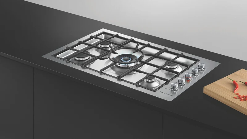 Fisher & Paykel 90cm Series 9 5 Burner Gas Cooktop, Flush Fit, Natural Gas