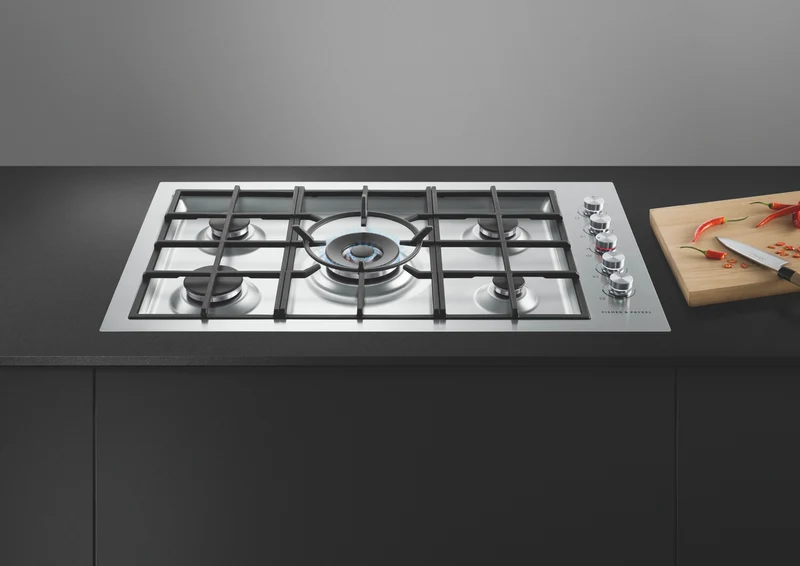 Fisher & Paykel 90cm Series 9 5 Burner Gas Cooktop, Flush Fit, Natural Gas
