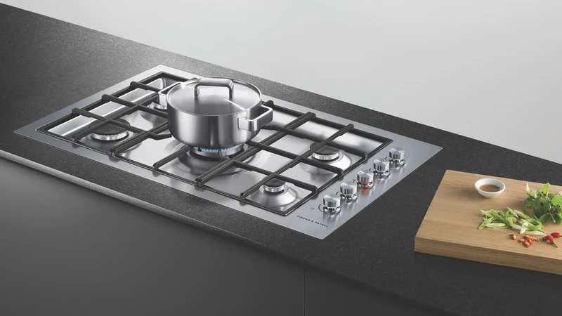 Fisher & Paykel 90cm Series 9 5 Burner Gas Cooktop, Flush Fit, Natural Gas