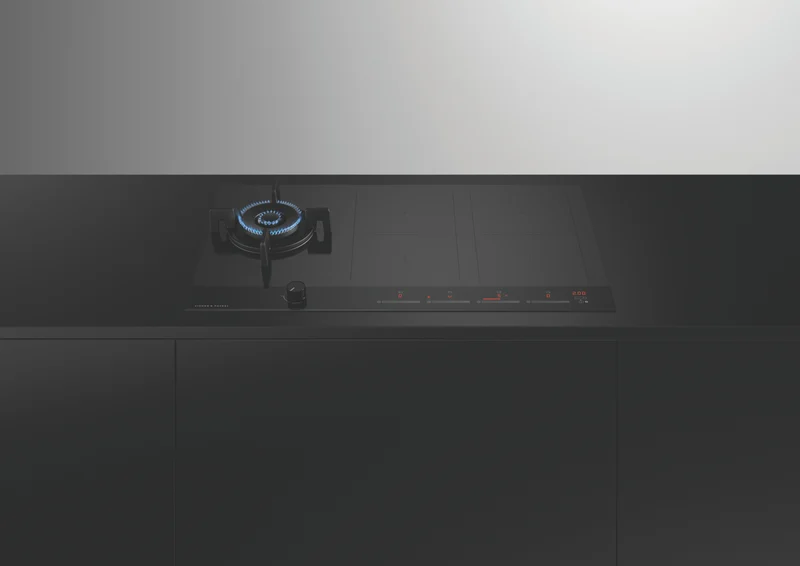 Fisher & Paykel 90cm Series 9 1 Burner + 4 Zone Hybrid Cooktop, 2 SmartZones, Natural Gas