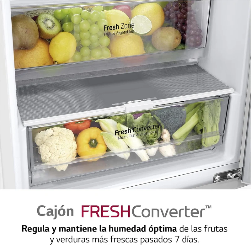 FRIFORIFICO COMBI LG GBP62SWNAC , Blanco, 203 cm, No Frost, CLASE ENERGÉTICA A