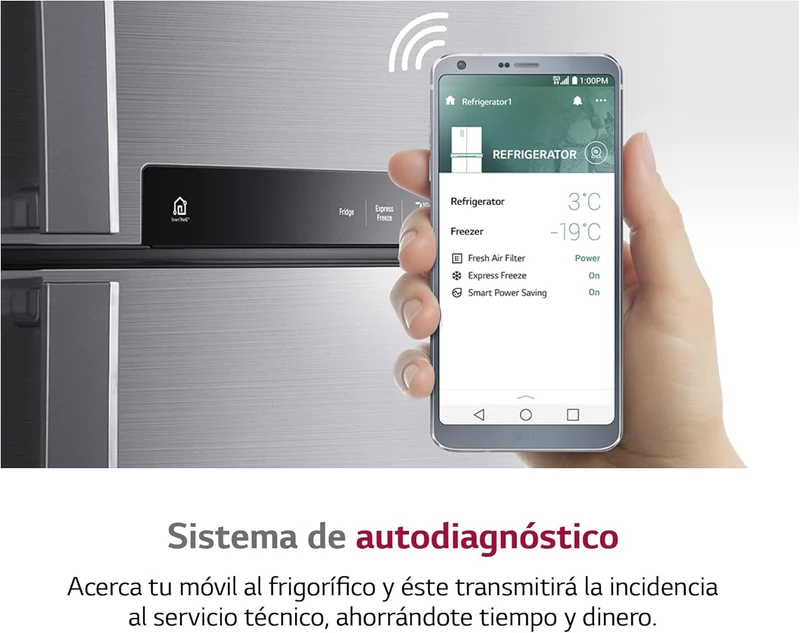FRIFORIFICO COMBI LG GBP62SWNAC , Blanco, 203 cm, No Frost, CLASE ENERGÉTICA A