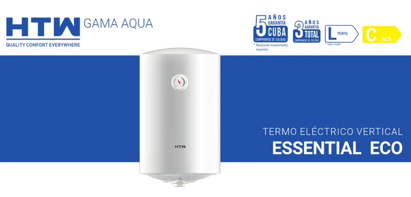 Termo eléctrico ESSENTIAL ECO HTW 80 Litros Vertical