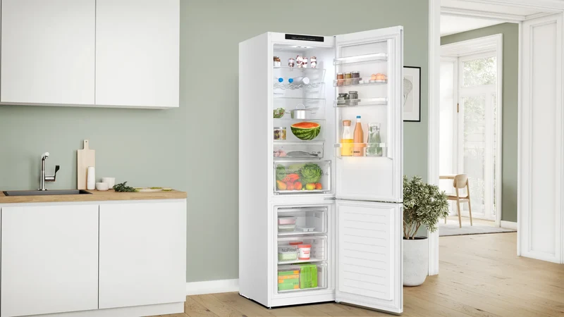 KGN392WCF Bosch Serie 4 Frigorífico combinado de libre instalación 203 x 60 cm Blanco