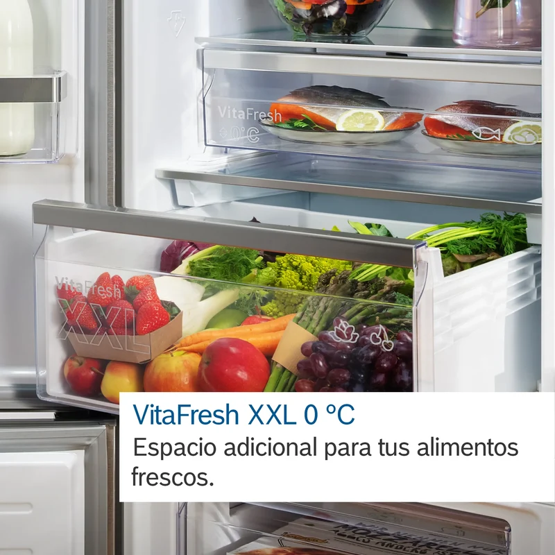 KGN392WCF Bosch Serie 4 Frigorífico combinado de libre instalación 203 x 60 cm Blanco