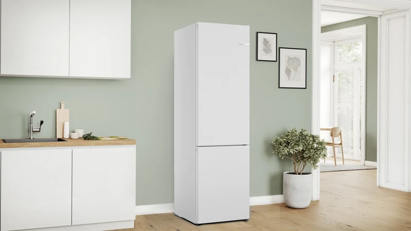 KGN392WCF Bosch Serie 4 Frigorífico combinado de libre instalación 203 x 60 cm Blanco