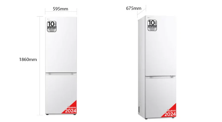 Frigorífico Combi LG GBV5140CSW, No Frost, 186 cm, 344 L, 5 Cajones, Eficiencia C - Blanco