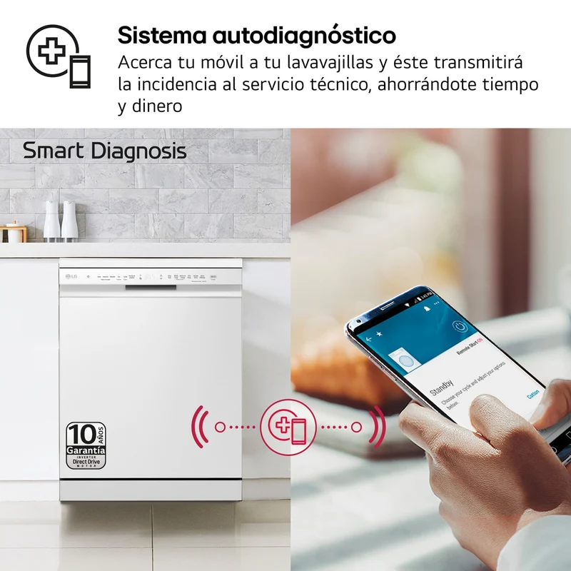 LAVAVAJILLAS LIBRE INSTALACIÓN BLANCO LG DF243FW 3º BANDEJA 60CM