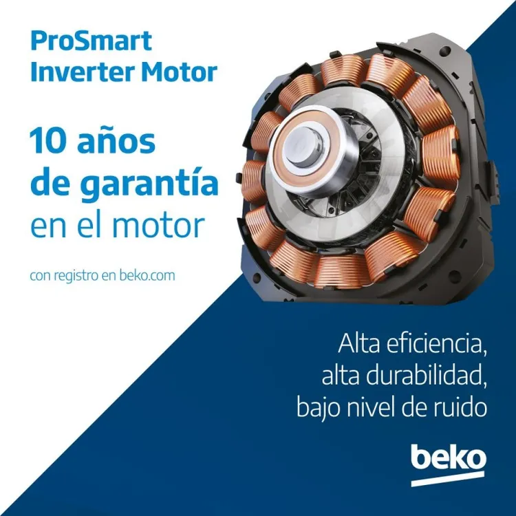 Lavadora Beko B1XW862WSPT - 8 kg, 1200 rpm, Clase A, Blanco INVERTER