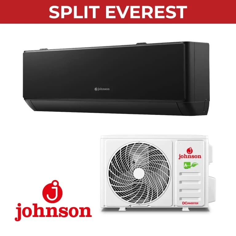 AIRE ACONDICIONADO CJTO SPLIT JOHNSON EVEREST 3019FG R32 A+++ NEGRO WIFI HEALTHY GENTLE (INCLUYE INSTALACIÓN BÁSICA)