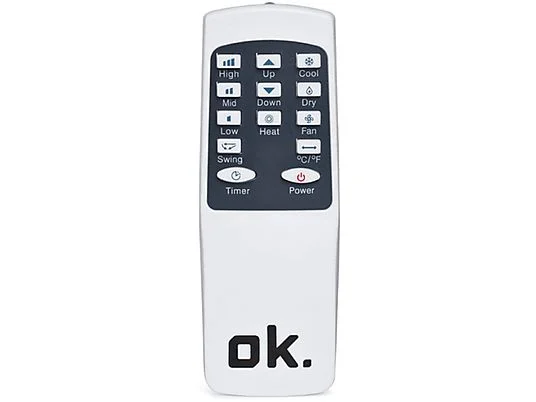 Aire acondicionado portátil - OK OAC 9023 W ES, 2150 fg/h, 18 m², LCD Display, Temporizador,blanco.