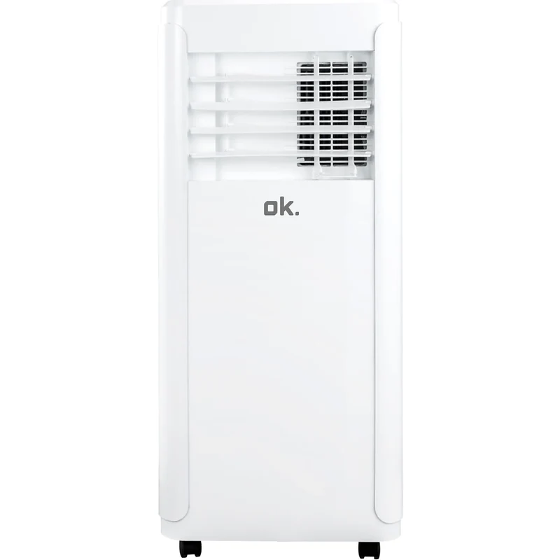 Portátil Aire acondicionado - OK OAC 12023 W ES, Función deshumidificador, 3000 frigorías, 1450W, Blanco + bomba de calor.