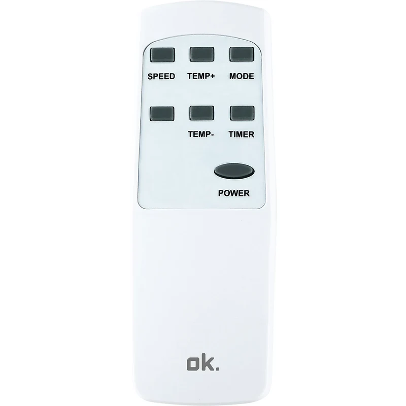 Portátil Aire acondicionado - OK OAC 12023 W ES, Función deshumidificador, 3000 frigorías, 1450W, Blanco + bomba de calor.