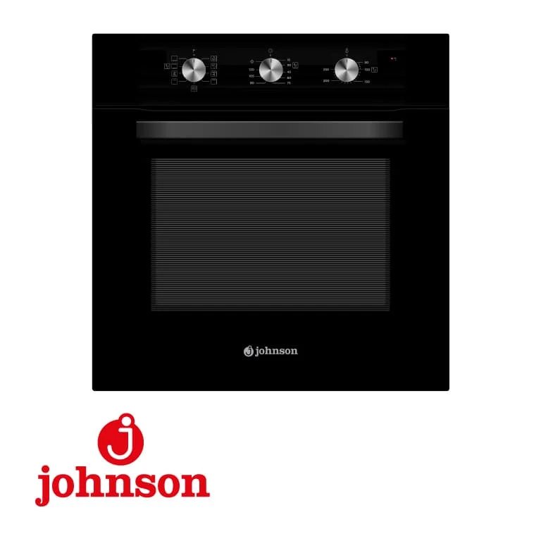 HORNO JOHNSON 65L 6 FUNCIONES MECÁNICO HIDROCLEAN CRISTAL NEGRO JOR65N