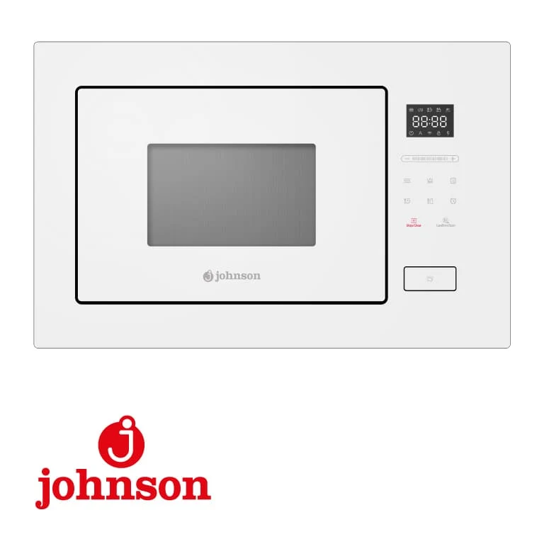 MICROONDAS ENCASTRE JOHNSON 28L GRILL DIGITAL CRISTAL BLANCO JOMI28BINT