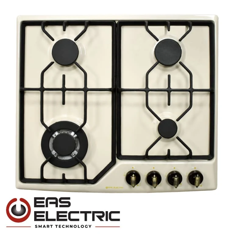 ENCIMERA GAS RÚSTICA CREMA EAS ELECTRIC 4 FUEGOS EMH46RC