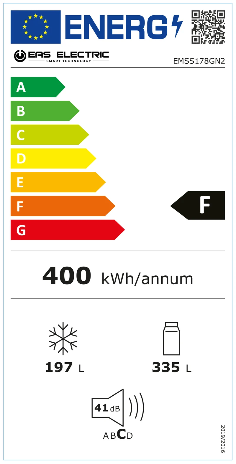 FRIGORIFICO AMERICANO EAS ELECTRIC NO FROST CRISTAL NEGRO EMSS178GN2